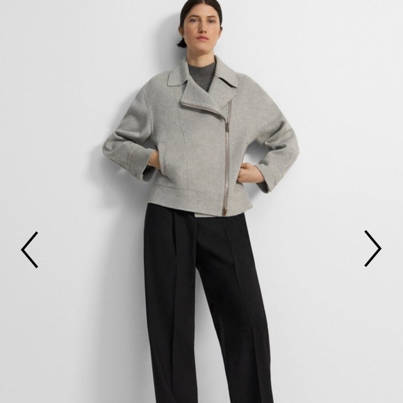 NWT oversized moto jacket in double sized wool cashmere. - Picture 1 of 15